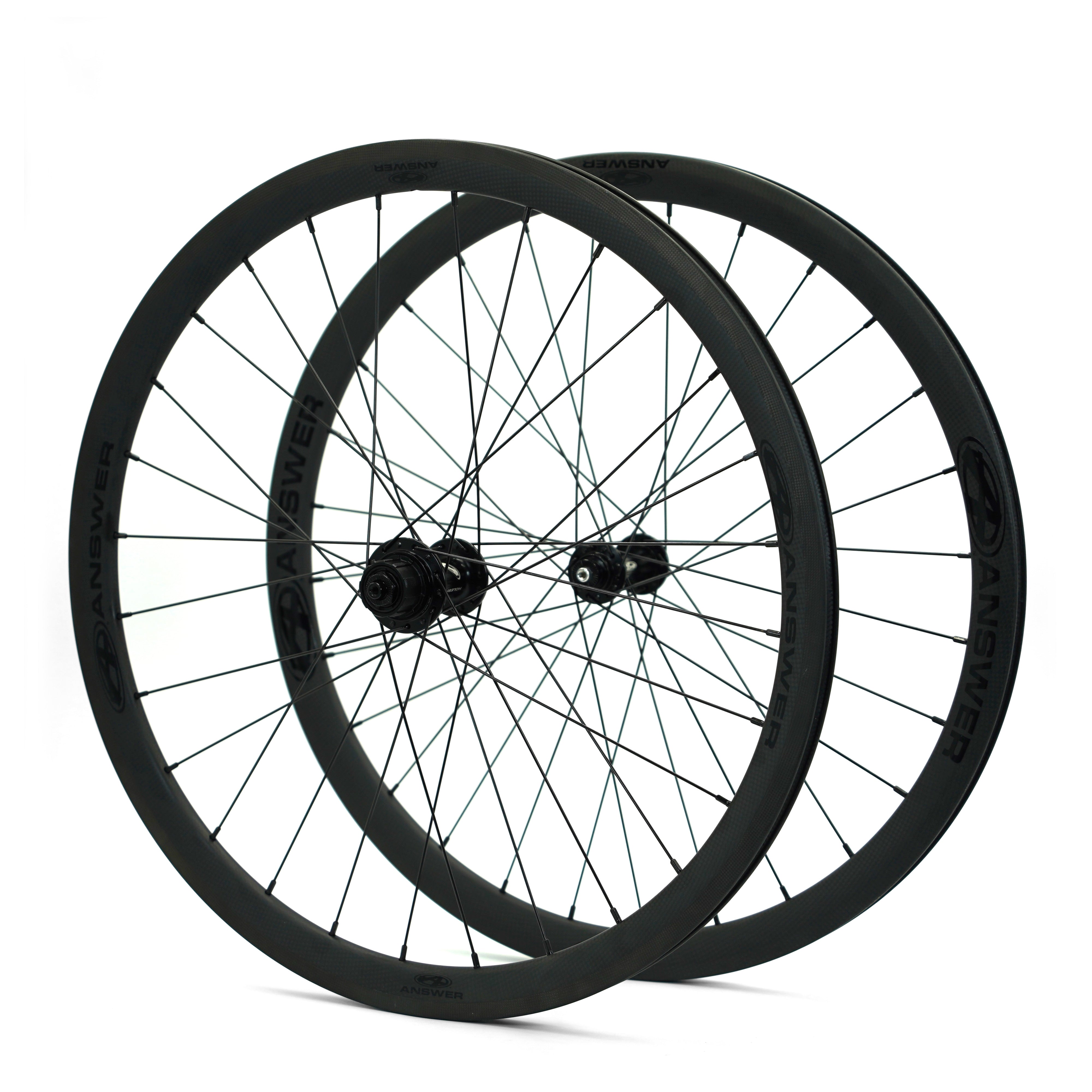 Answer Holeshot Mini Cruiser Carbon BMX Wheelset-28H-24x1 1-8in