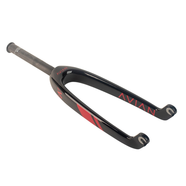 Avian Versus Youth Carbon BMX Fork-20&quot;x1&quot;-Gloss Red Evo - 1