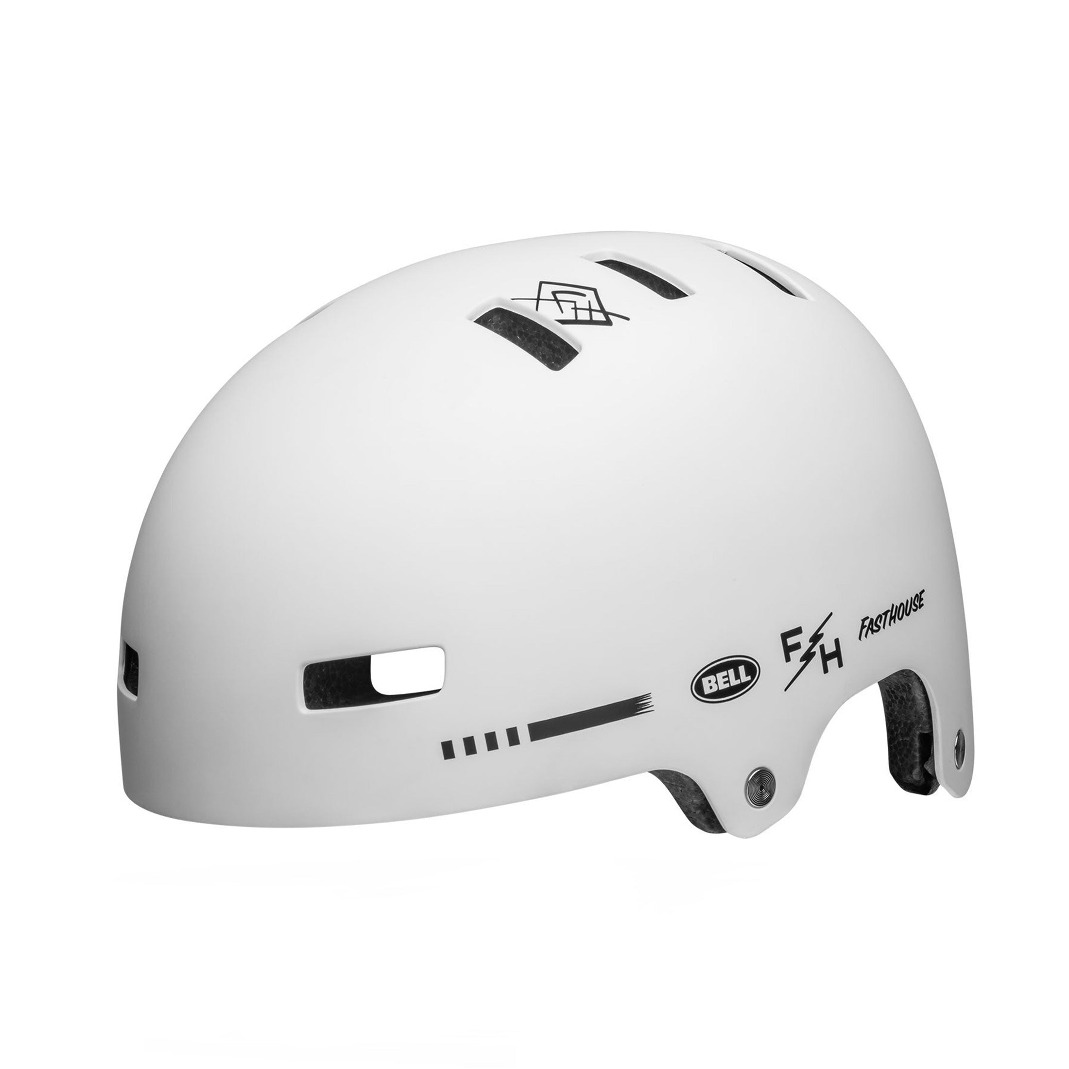 Bell Local BMX Helmet-Fasthouse Matte White at J&R Bicycles – J&R Bicycles, Inc Bell Local BMX Helmet-Fasthouse Matte White at J&R Bicycles – J&R Bicycles, Inc