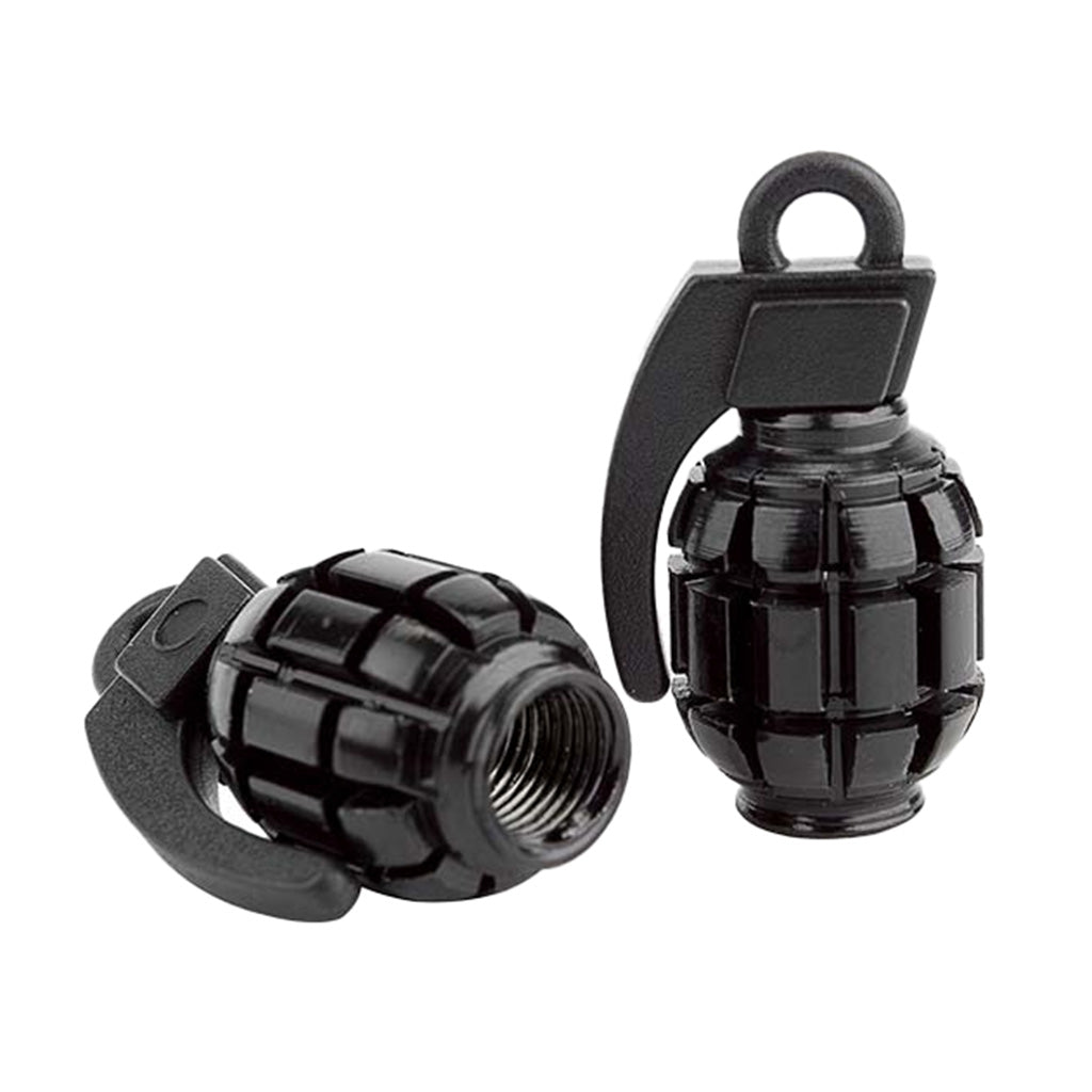 bike helmet grenade fake Grenade Black - Motorcycle Valve Caps