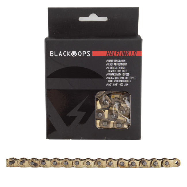 Black Ops HalfLink 1.0 BMX Freestyle Chain-Gold - 1