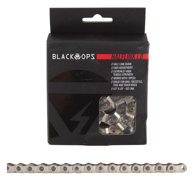 Black Ops HalfLink 1.0 BMX Freestyle Chain-Silver - 1