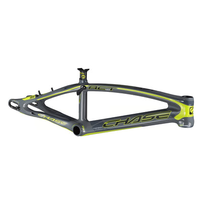 Chase ACT 1.0 Carbon BMX Race Frame-Gloss Grey/Neon Yellow