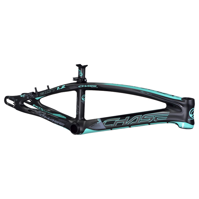 Chase ACT 1.2 Carbon BMX Race Frame-Black/Teal - 1