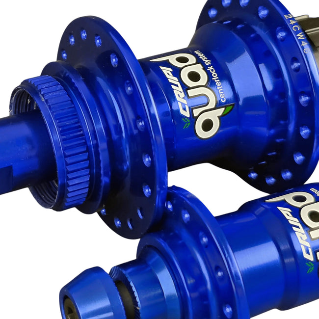 Crupi Quad Mini/Expert Centerlock Hubset-Blue-28H - 2