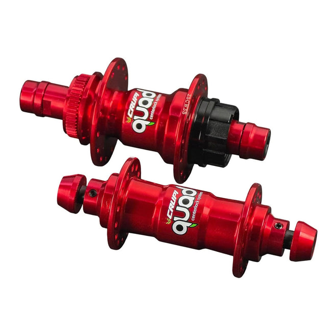 Crupi Quad Mini/Expert Centerlock Hubset-Red-28H - 1