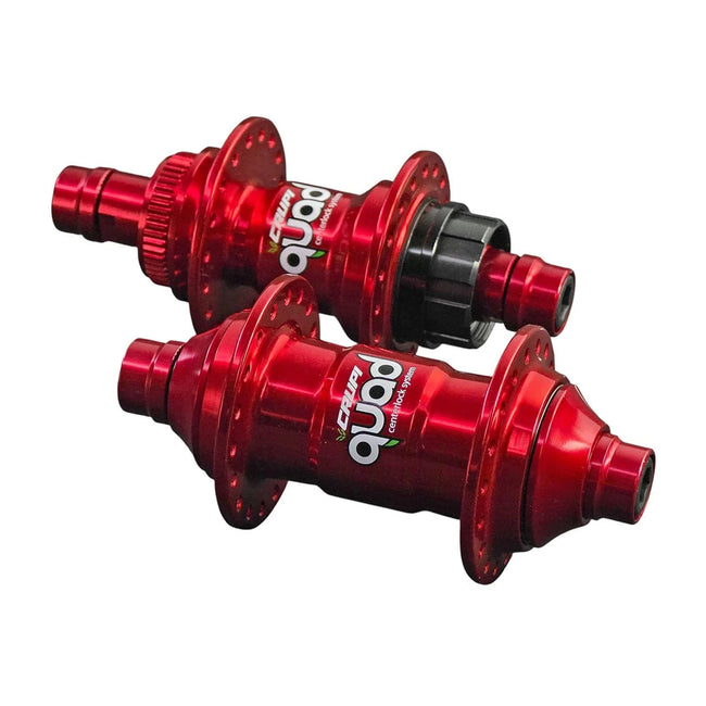 Crupi Quad Pro Centerlock Hubset-Red-36H - 1
