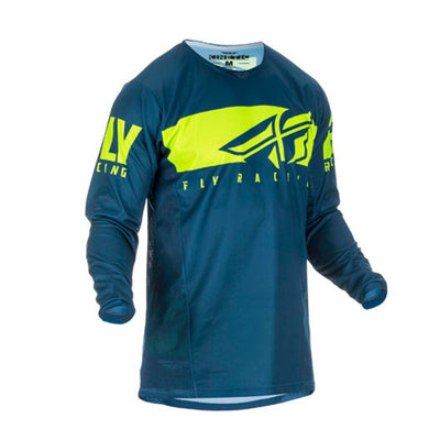 Fly Racing 2019 Kinetic Shield BMX Race Jersey-Navy/Hi-Vis