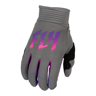Fly Racing F-16 BMX Race Gloves-Grey/Pink/Purple