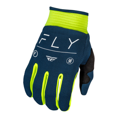 Fly Racing F-16 BMX Race Gloves-Navy/Hi-Vis/White