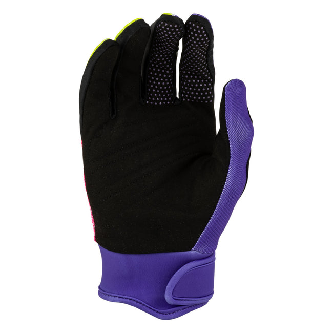 Fly Racing F-16 Raze BMX Race Gloves-Purple/Red/Yellow - 2