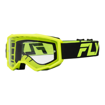 Fly Racing Focus Goggle-Black/Hi-Vis with Clear Lens