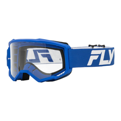 Fly Racing Focus Goggle-Blue/White with Clear Lens