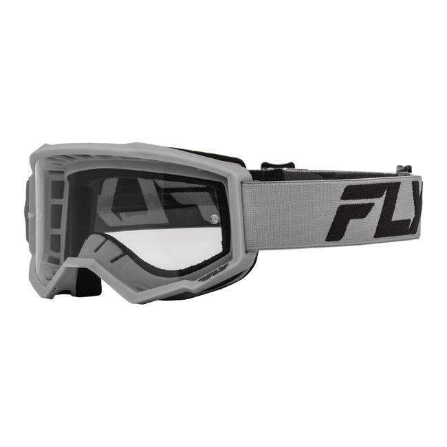 Fly Racing Focus Goggle-Silver/Charcoal with Clear Lens - 1