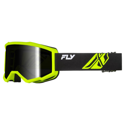 Fly Racing Focus Goggles-Black/Hi Vis With Dark Smoke Lens