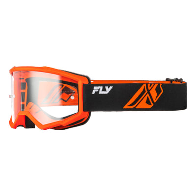 Fly Racing Focus Goggles-Black/Orange With Clear Lens