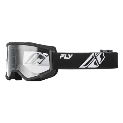 Fly Racing Focus Goggles-Black/White With Clear Lens