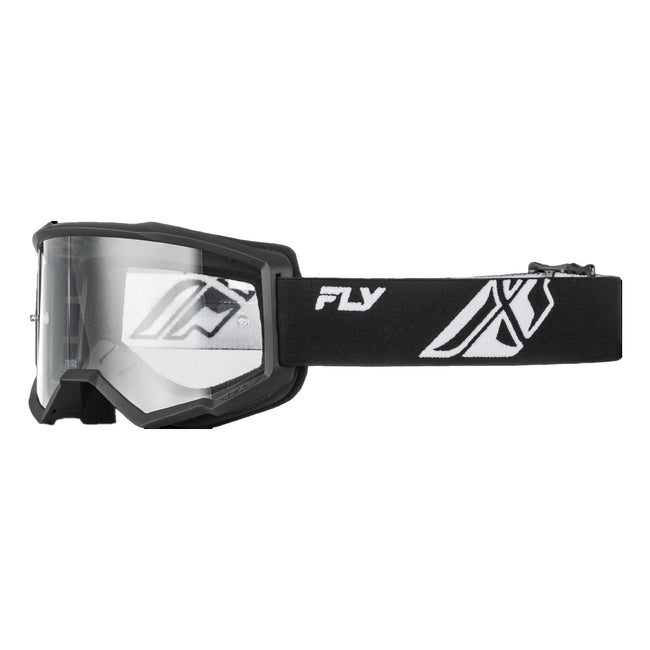 Fly Racing Focus Goggles-Black/White With Clear Lens - 1