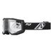 Fly Racing Focus Goggles-Black/White With Clear Lens - 1