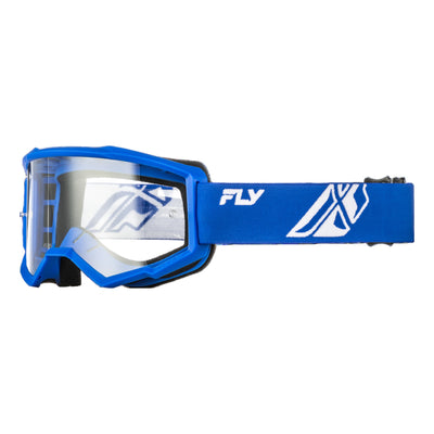 Fly Racing Focus Goggles-Blue/White With Clear Lens