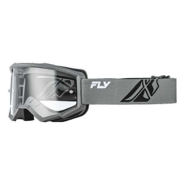 Fly Racing Focus Goggles-Grey/Black With Clear Lens - 1