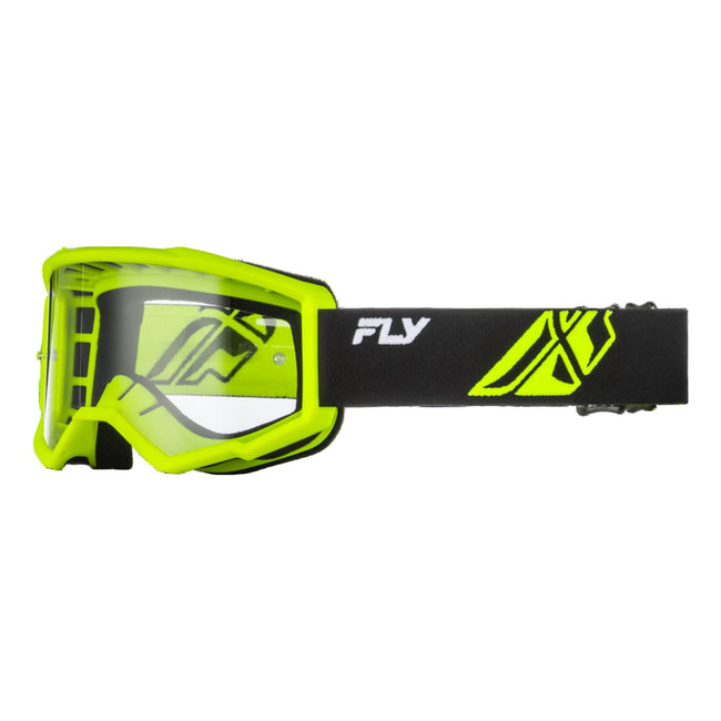 Fly Racing Focus Goggles-Hi-Viz/Black With Clear Lens - 1