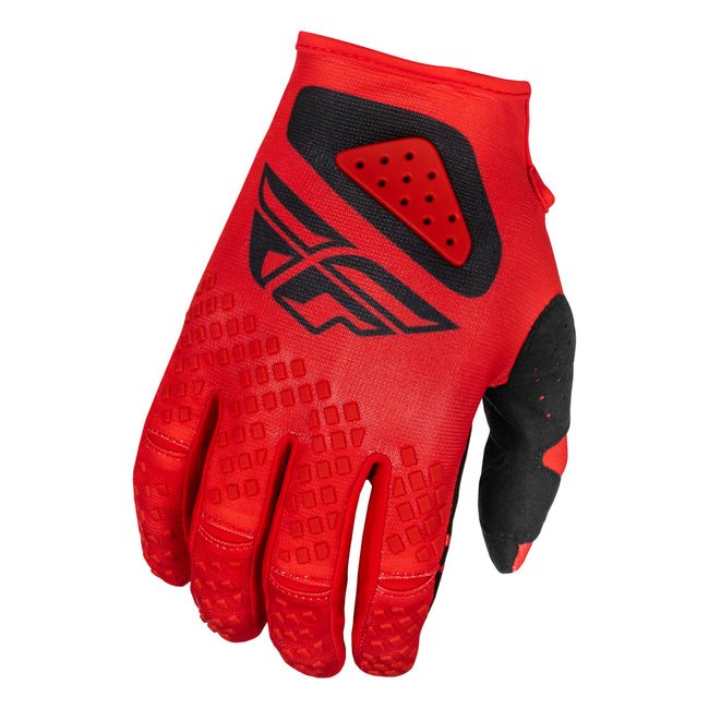 Fly Racing Kinetic Center BMX Race Gloves-Red/Black - 1