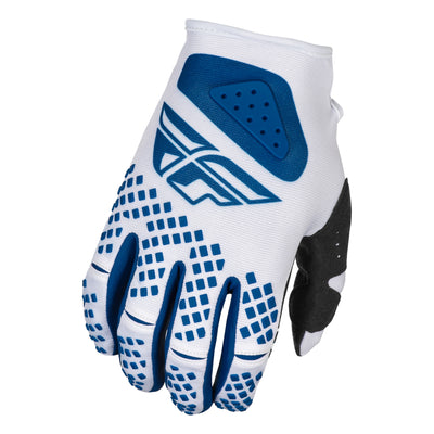 Fly Racing Kinetic Center BMX Race Gloves-White/Navy