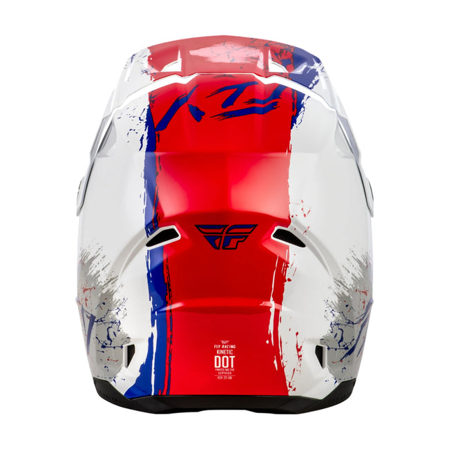 Fly Racing Kinetic Drip BMX Race Helmet-Red/White/Blue - 3