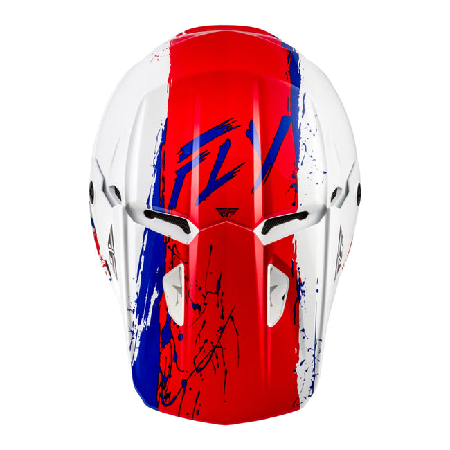 Fly Racing Kinetic Drip BMX Race Helmet-Red/White/Blue - 4