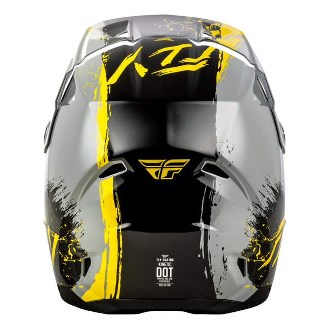 Fly Racing Kinetic Drip BMX Race Helmet-Grey/Black/Yellow - 4