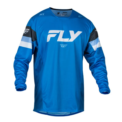 Fly Racing Kinetic Prix BMX Race Jersey-Bright Blue/Charcoal/White