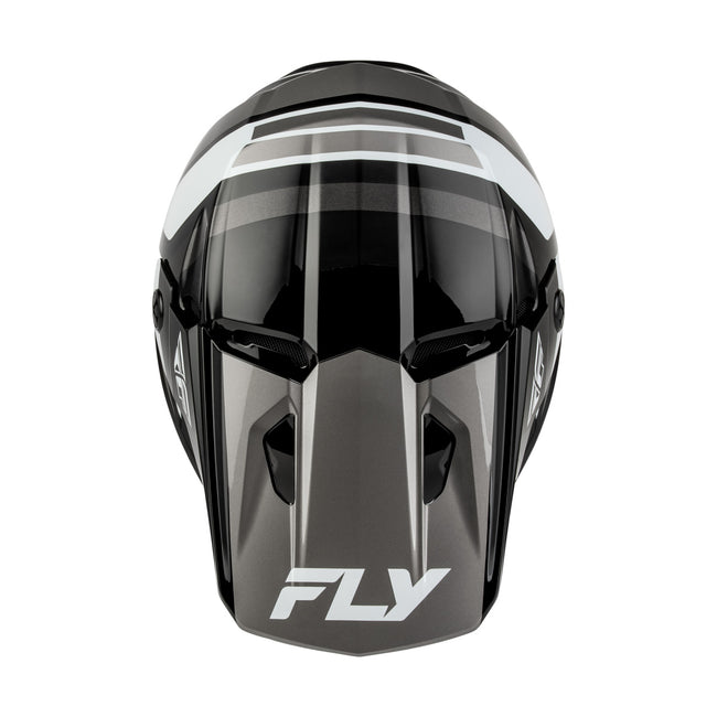 Fly Racing Kinetic Scrap BMX Race Helmet-Black/White/Grey - 3