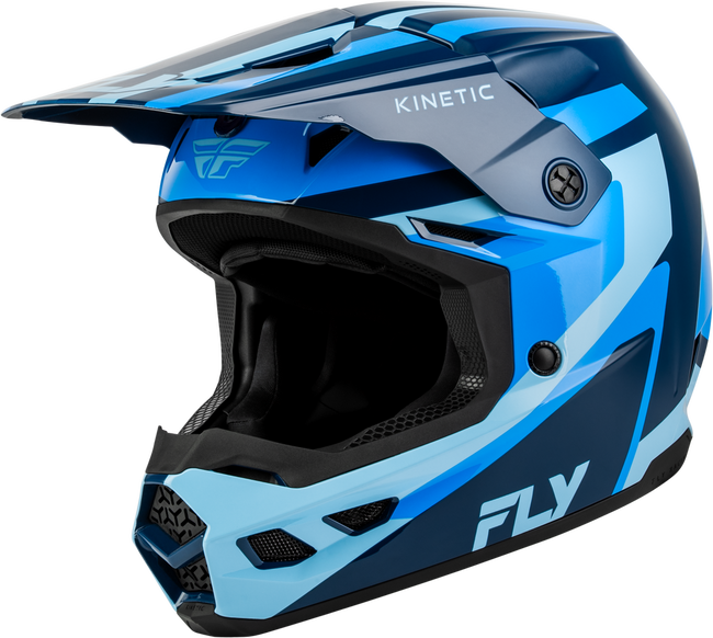Fly Racing Kinetic Sync BMX Race Helmet-Navy/Blue/Light Blue - 2