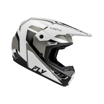 Fly Racing Kinetic Sync BMX Race Helmet-White/Black/Grey