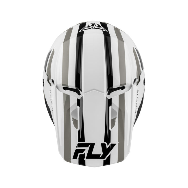 Fly Racing Kinetic Sync BMX Race Helmet-White/Black/Grey - 3