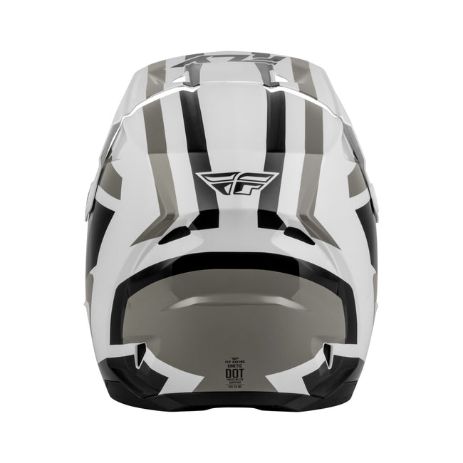 Fly Racing Kinetic Sync BMX Race Helmet-White/Black/Grey - 4
