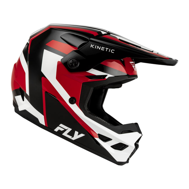 Fly Racing Kinetic Sync BMX Race Helmet-Black/Red/White - 1