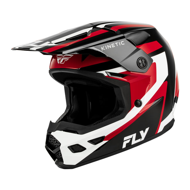 Fly Racing Kinetic Sync BMX Race Helmet-Black/Red/White - 2