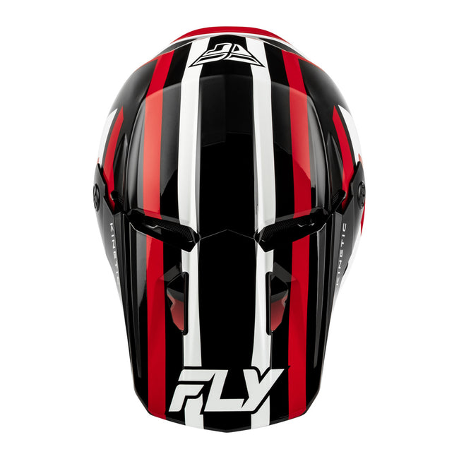 Fly Racing Kinetic Sync BMX Race Helmet-Black/Red/White - 3