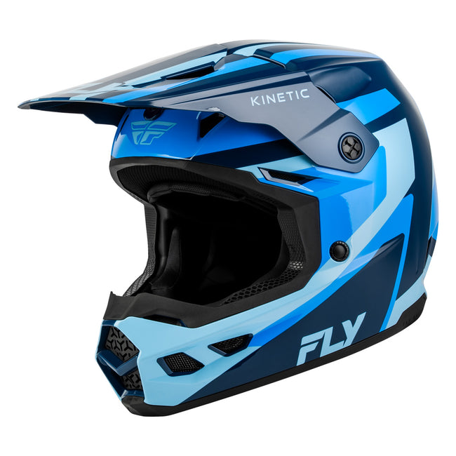Fly Racing Kinetic Sync BMX Race Helmet-Navy/Blue/Light Blue - 2