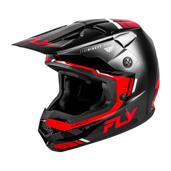 Fly Racing Kinetic Verdict BMX Race Helmet-Black/Red/White - 2