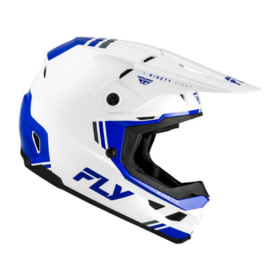 Fly Racing Kinetic Verdict BMX Race Helmet-White/Blue/Grey