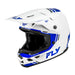 Fly Racing Kinetic Verdict BMX Race Helmet-White/Blue/Grey - 2