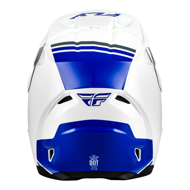 Fly Racing Kinetic Verdict BMX Race Helmet-White/Blue/Grey - 3