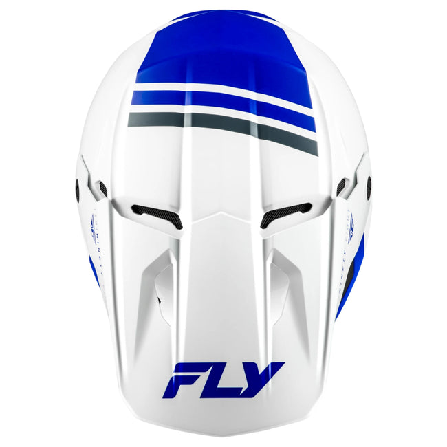 Fly Racing Kinetic Verdict BMX Race Helmet-White/Blue/Grey - 4