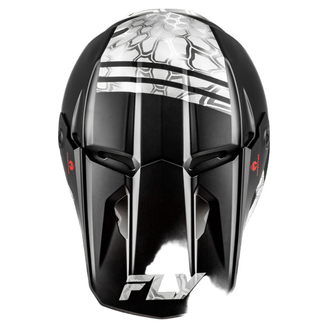 Fly Racing Kinetic Verdict Kryptek BMX Race Helmet-Black/Grey - 3