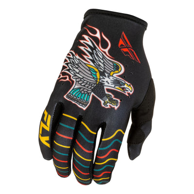 Fly Racing Lite BMX Race Gloves-Americana Black/Red/Gold