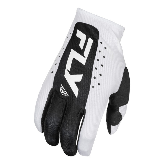 Fly Racing Lite BMX Race Gloves-White/Black - 1
