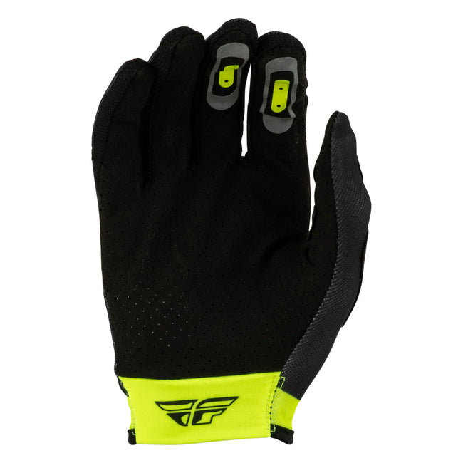 Fly Racing Lite Flake BMX Race Gloves-Grey/Hi-Viz/Black - 2